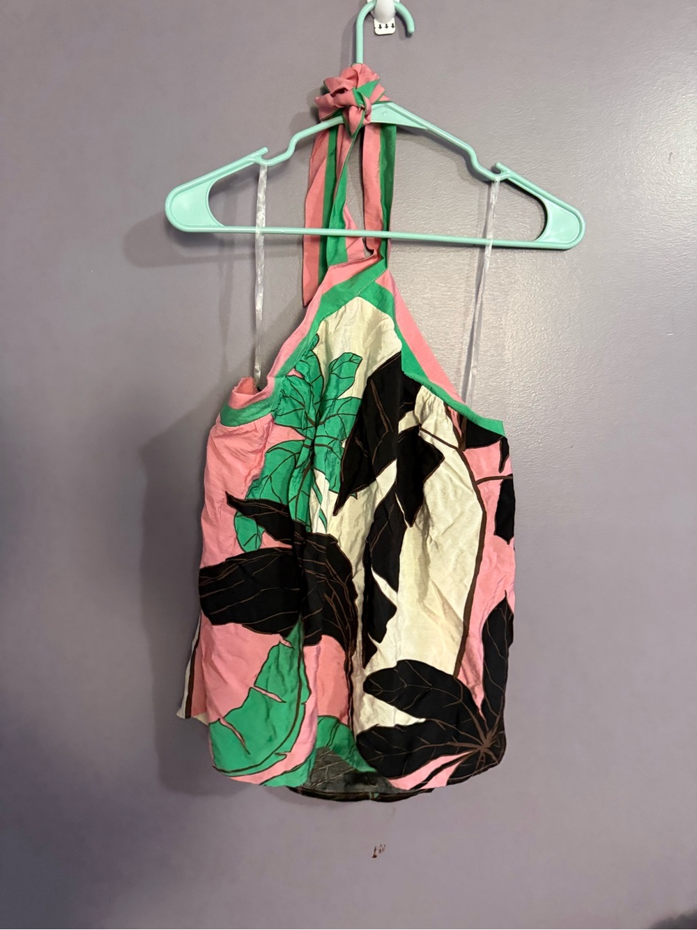 sofia by sofia vergara Pink, Green & Black Floral Halter One-Piece
